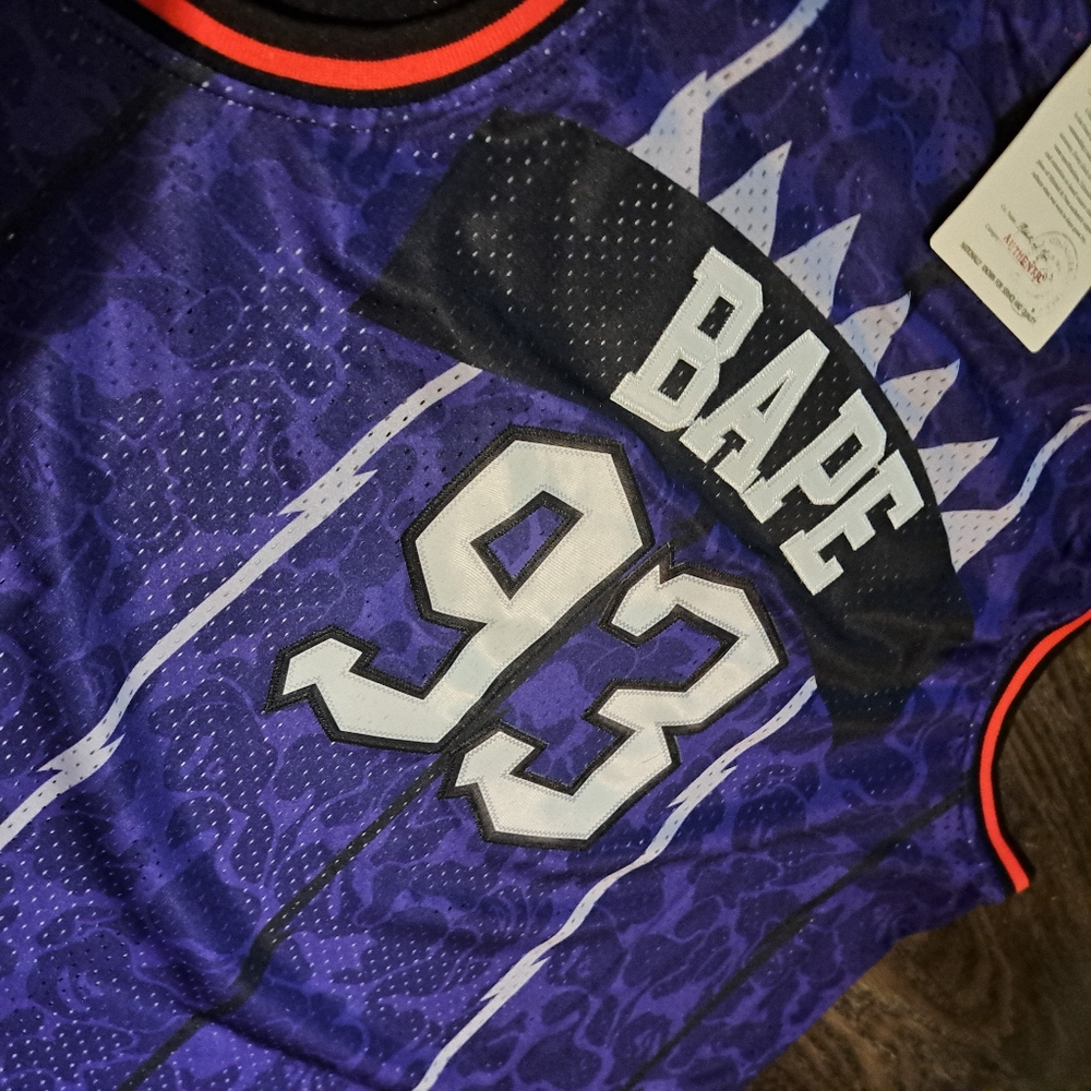 BAPE Toronto Raptors NBA Basketball Jersey Purple Camo - Picture 4 of 5